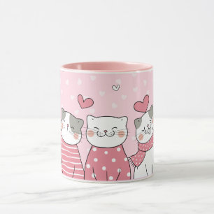 Valentinische Katze-Tasse Tasse