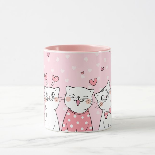 Valentinische Katze-Tasse Tasse (Zentrum)