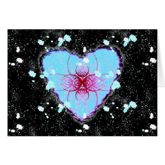 Valentinische Liebe des kosmischen Herzens (Vorderseite (Horizontal))