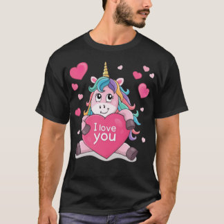 valentinische lustige Einhorn-Tasse T-Shirt