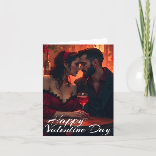 Valentinische Magie mit romantischer Zusammengehör Karte (Vorderseite)