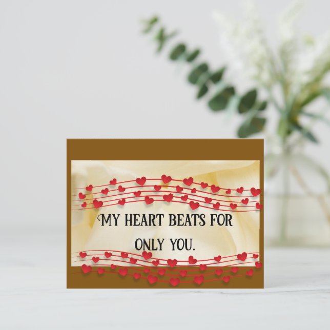 Valentinische Postkarte (Stehend Vorderseite)
