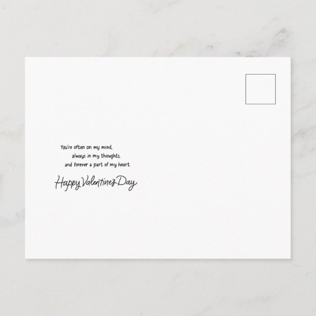 Valentinische Postkarte (Rückseite)