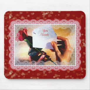 Valentinische Rose Mousepad