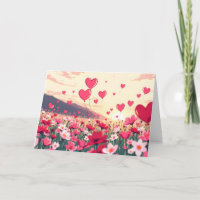 Valentinische Tagesherzen und Blume