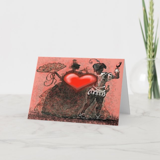 Valentinische Tänzer Karte (Vorderseite)