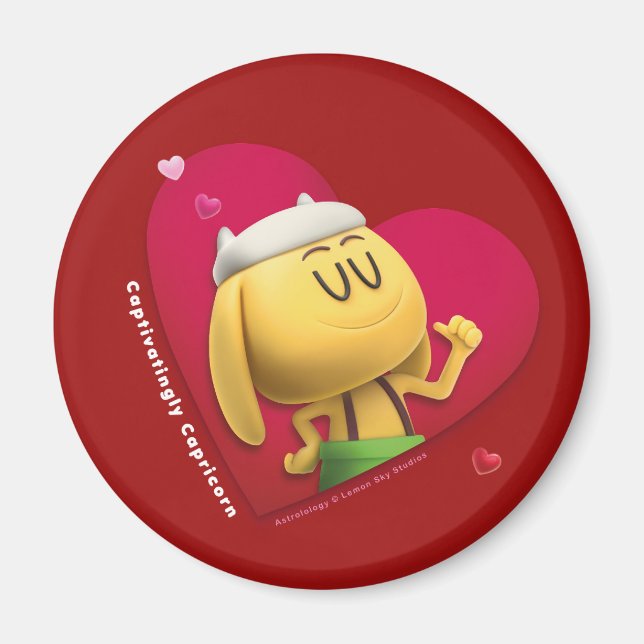 Valentinischer Kühlschrankmagnet für Capricorn (Vorne)