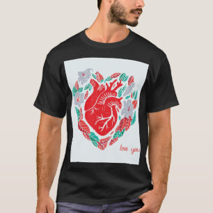 Valentinisches anatomisches Herz: Einzigartige Kar T-Shirt