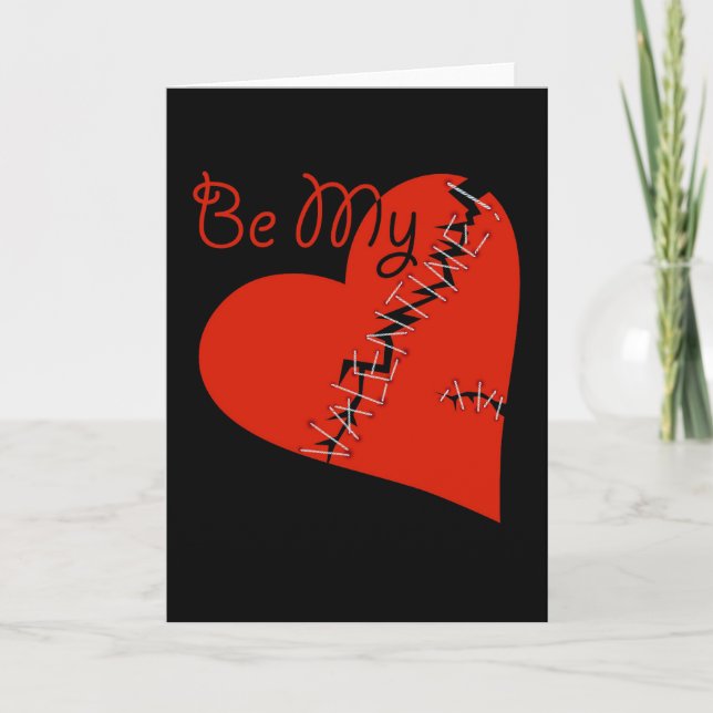 Valentinisches Herz gebrochen Feiertagskarte (Vorderseite)