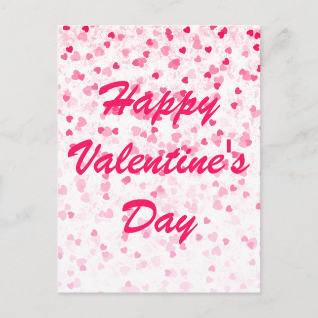 Valentinisches Herz und Liebe Postkarte (Vorderseite)