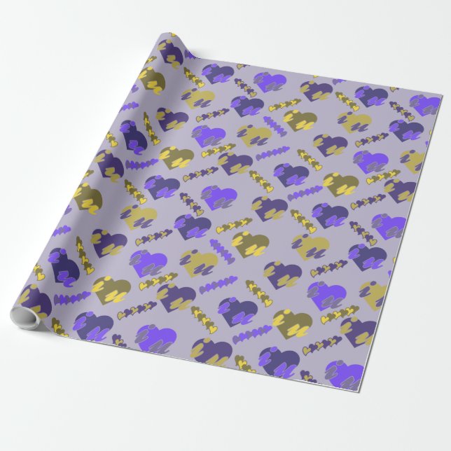 Valentinisches Muster Geschenkpapier (Ungerollt)