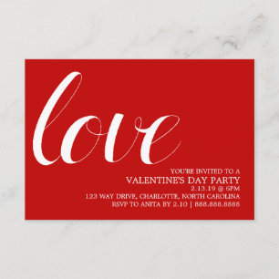 Valentinisches Party  Mod Pen Liebe Einladung