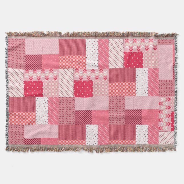 Valentinisches Patchwork Decke (Vorderseite)