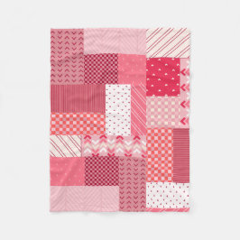 Valentinisches Patchwork Fleecedecke