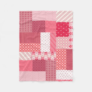 Valentinisches Patchwork Fleecedecke