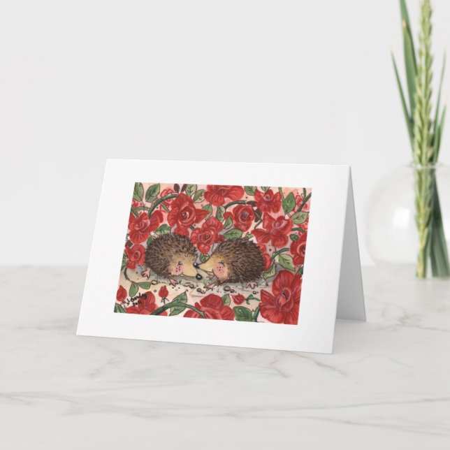 Valentinkarte der Igel Feiertagskarte (Vorderseite)