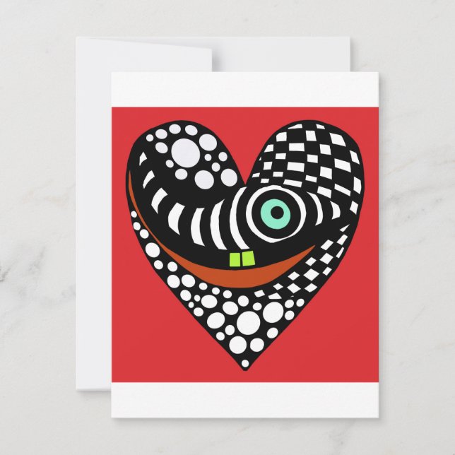 Valentinkarte für die abstrakte Liebe Mitteilungskarte (Vorderseite)