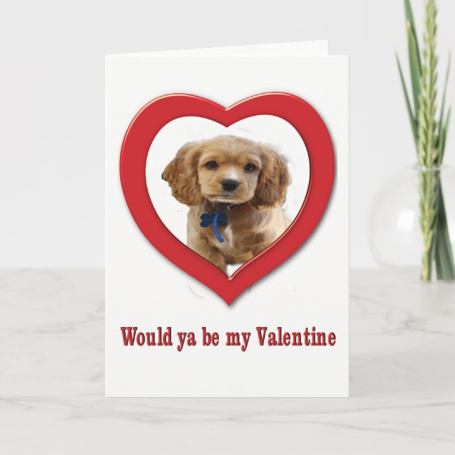 Valentinkarte für Hunde Feiertagskarte (Vorderseite)