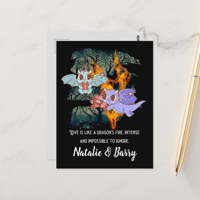 Valentinkarte für niedliche Liebe Postkarte (Vorderseite/Rückseite Beispiel)