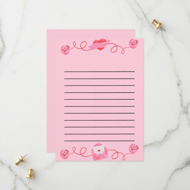 Valentinkarte für niedliche Liebe Save The Date (Vorderseite/Rückseite Beispiel)