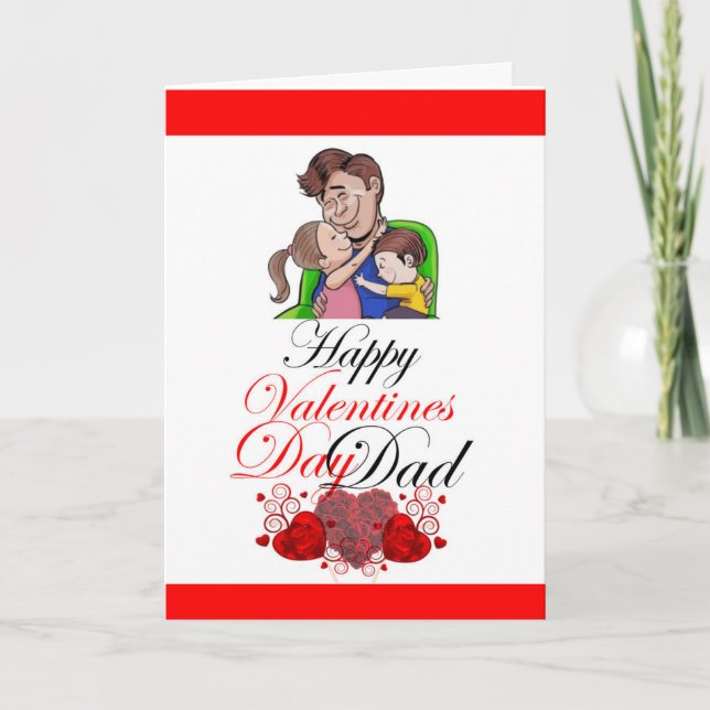 Valentinkarte für Papa Feiertagskarte (Vorderseite)
