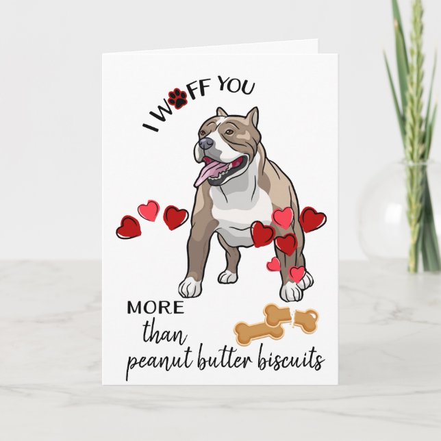 Valentinkarte Ihrer Pitbull-Liebe Feiertagskarte (Vorderseite)