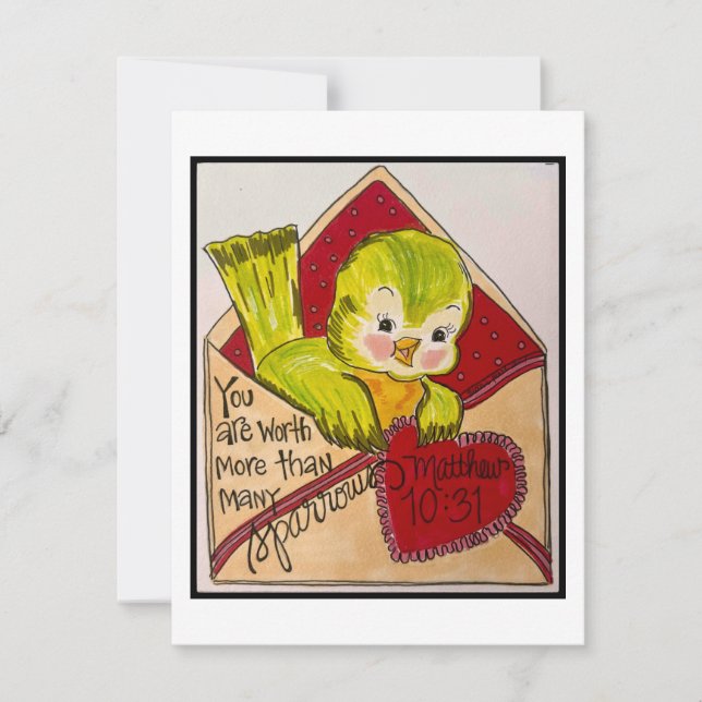 Valentinkarte Mitteilungskarte (Vorderseite)