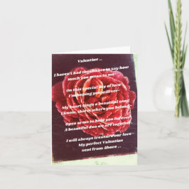 Valentinkarte personalisiertes Gedicht Karte