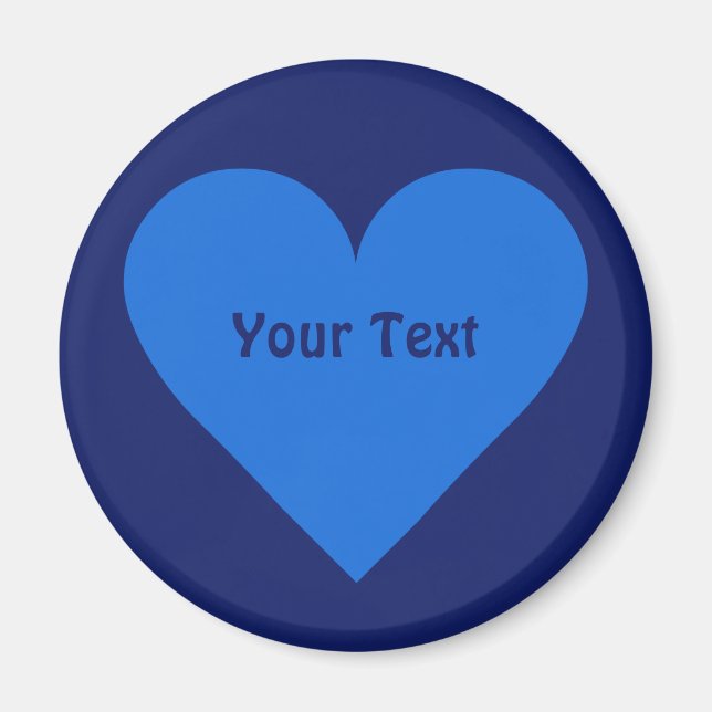 Valentinmagnete für blaues Herz Magnet (Vorne)