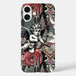 Valentinmaximalismus im Dunkeln iPhone 16 Plus Hülle