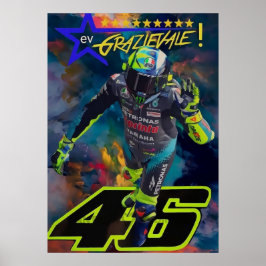 valentino rossi, moto gp legend,    the doctor 46, poster