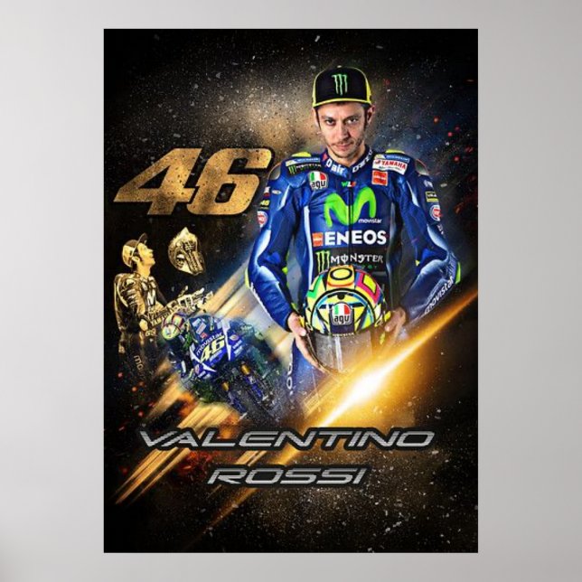 valentino rossi, moto gp legend,    the doctor 46, poster (Vorne)