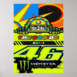 Valentino Rossi, Moto GP Legende, der Doktor 46, Poster