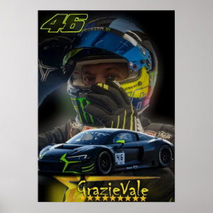 Valentino Rossi, Moto GP Legende, der Doktor 46, Poster
