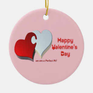 Valentinpuzzle Keramikornament