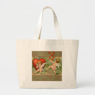Valentins Amor Antik Vintage Jumbo Stoffbeutel