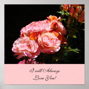 Valentins Art Prints Geschenke Rosa Rosen Immer Li Poster