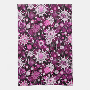 Valentins-Blumenmuster Geschirrtuch