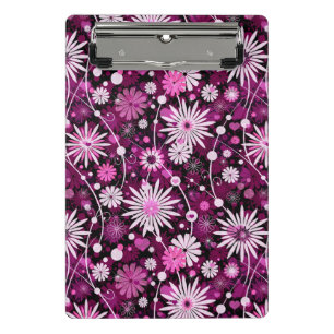 Valentins-Blumenmuster Mini Klemmbrett