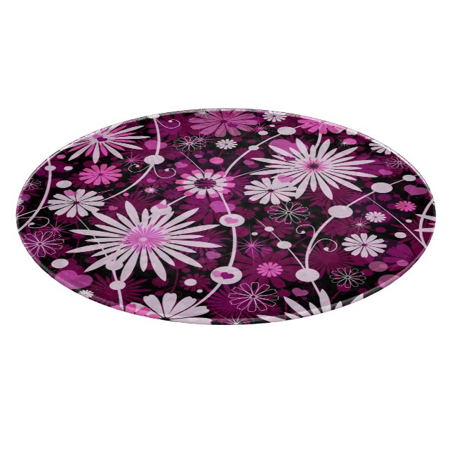Valentins-Blumenmuster Schneidebrett (Ecke)