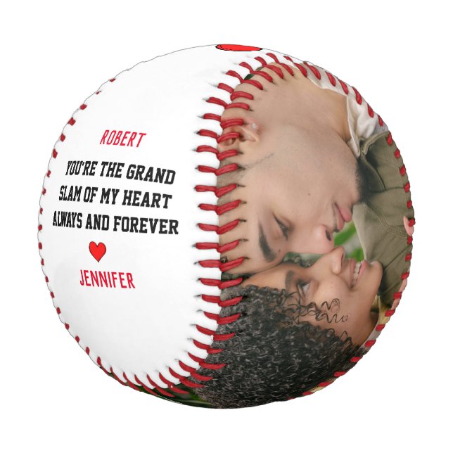 Valentins Boyfriend Foto Baseball (Schrägansicht)