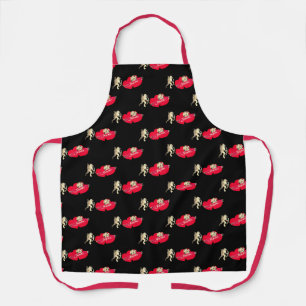 Valentins-Cupid mit Herzen-All-Over-Druck-Schürze Schürze