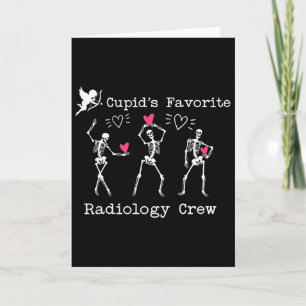 Valentins-Cupids Lieblings-Radiologie-Team Skelett Karte