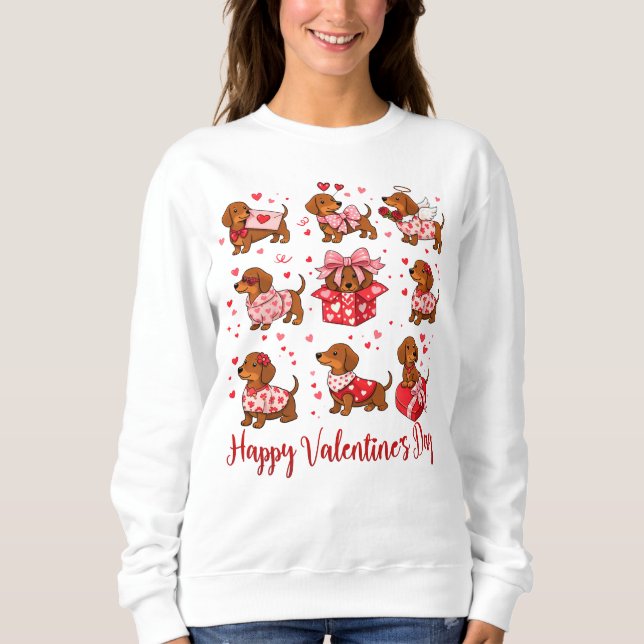 Valentins Dachshunde Sweatshirt (Vorderseite)