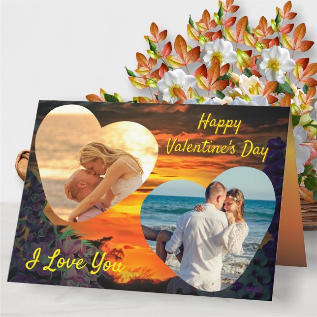 Valentin's Day Hearts Sunset 2584 Karte (Von Creator hochgeladen)
