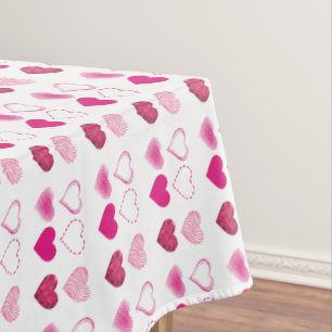Valentin's Day Hearts Table Tuch Tablette Tischdecke