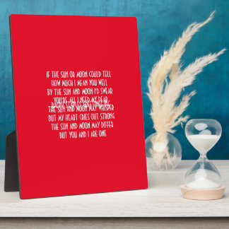 VALENTINS DAY POEM FOTOPLATTE