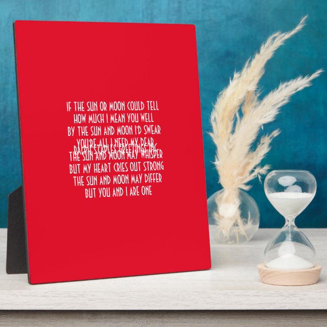 VALENTINS DAY POEM FOTOPLATTE (Seite)