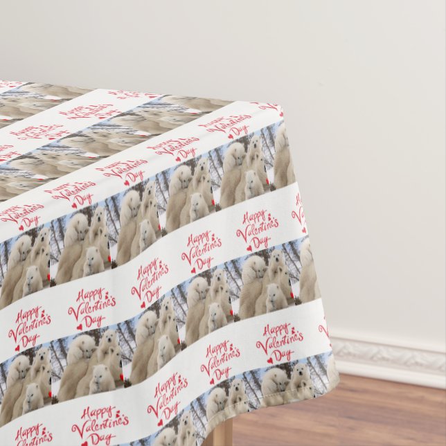 Valentin's Day Tablecloth Polar Bear Tischdecke (Beispiel)