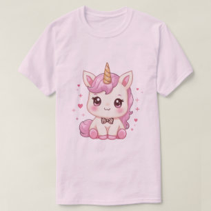 Valentins Einhorn-Herzen Leopard Coquette Schleife T-Shirt
